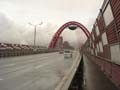 Живописный вантовый мост в Серебрянном бору