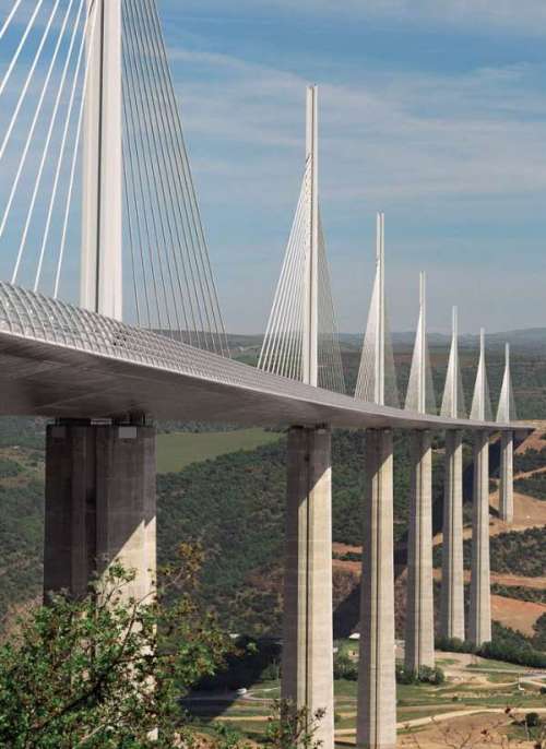 Самый высокий вантовый мост в мире Виадук Мийо